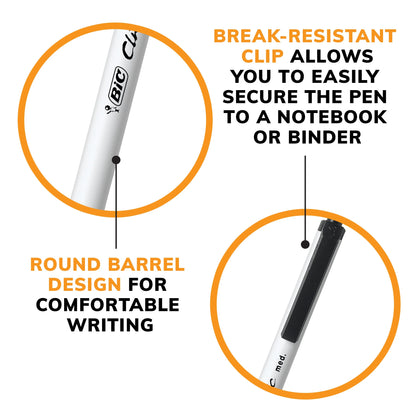 Clic Stic Black Ballpoint Pens, Medium Point (1.0Mm), 24-Count