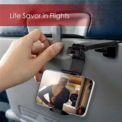Airplane Phone Rotatable Seat Selfie Stand Portable Desk Train Holding Adjustable Holder Support Flight Foldable Stand Travel