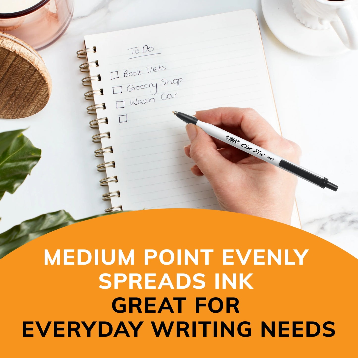 Clic Stic Black Ballpoint Pens, Medium Point (1.0Mm), 24-Count