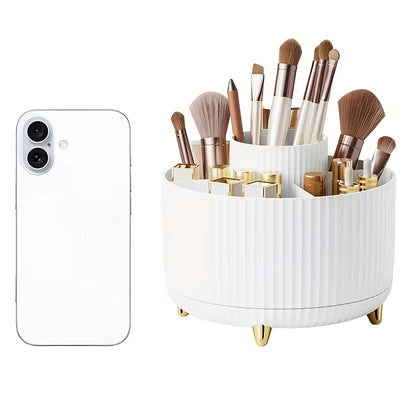 A Desktop Pen Holder, Pencil Holder, 5 Slots, 360° Rotating Desktop Organization Stand, Office, School, Pen Holder Jar,...