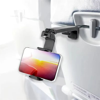 Airplane Phone Rotatable Seat Selfie Stand Portable Desk Train Holding Adjustable Holder Support Flight Foldable Stand Travel