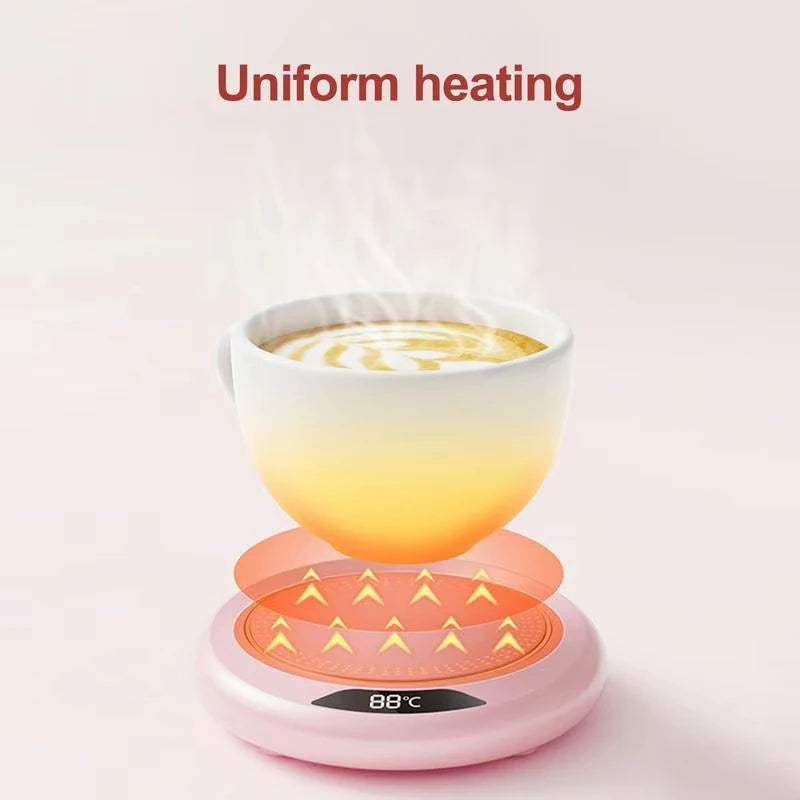 USB Heating Coaster 3 Speed Adjustment Thermostatic 55 Degrees Constant Temperature Warmer for Coffee Mug Milk Tea Water Cup
